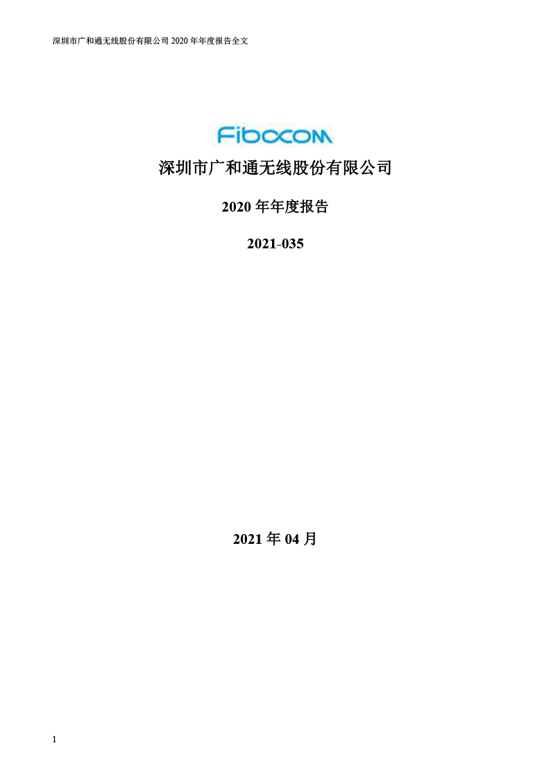 2020 年年度报告