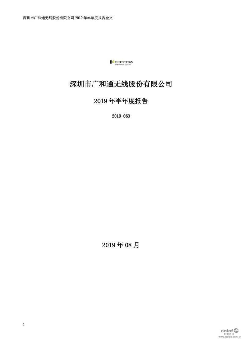 2019 年半年度报告